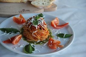 pasta with vegetables, italian food