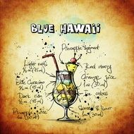 drawn blue hawaii cocktail recipe