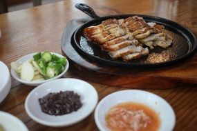 spicy korean food on the table