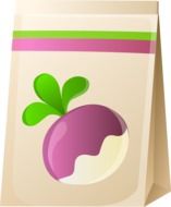 bag with beet seeds drawing