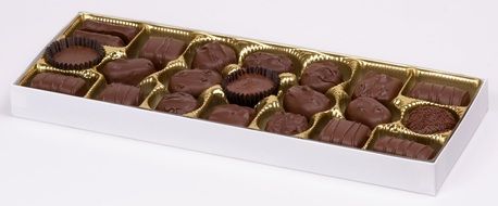 Gift box of assorted chocolate sweets