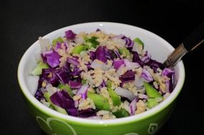 appetizing vegetables and rice