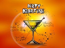 dirty martini alcohol cocktail drink