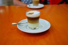 latte coffee drink in glass