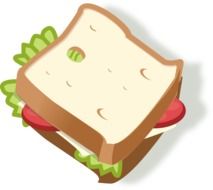 drawing of a sandwich with vegetables