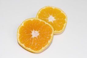 Tangerine cut in half