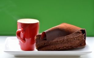 coffee and chocolate cake