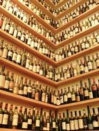 assortment of wine bottles