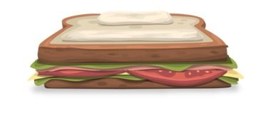 sandwich bread tomatoes drawing