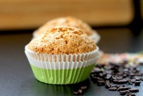 Muffins in paper form