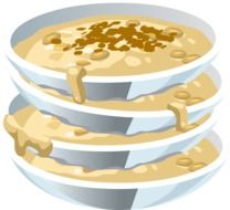 soup food bowls drawing