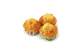 three delicious fresh muffins