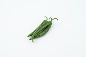 pea pods on white