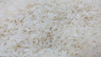 white crumbly rice close-up