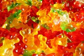 sweet colorful gummi bears