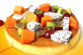 fruit custard dessert