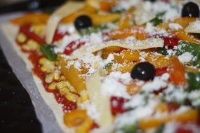 macro pizza photo