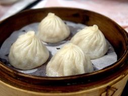 Chinese dumplings in a plate