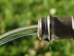 drinking water flowing from tap