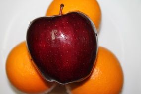 Apple and orange fruits
