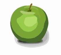 clipart,picture of healthy green apple