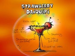 strawberry daiquiri cocktail drink recipe