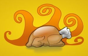 turkey fry roast drawng