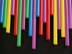 colorful cocktail tubes