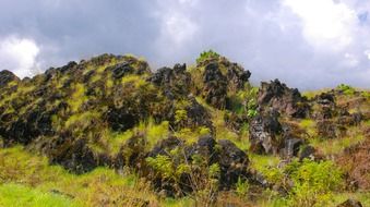 greenery mountains peaks