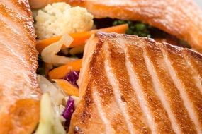 Picture of grilled salmon and vegetables