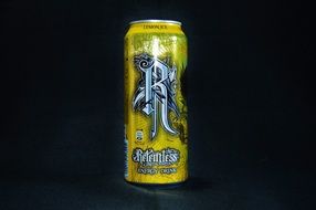 energy drink in yellow can