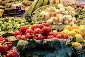 fruits and vegetables on the market