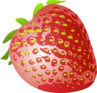 Red juicy strawberry as an illustration