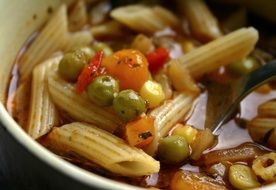 vegetable soup with noodles