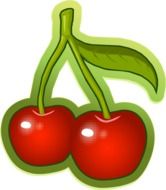 graphic image of a cherry on a stalk