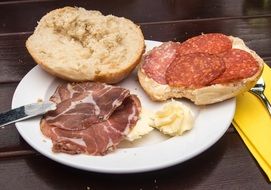 Breakfast with the meat