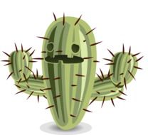 cactus prickly cartoon drawing