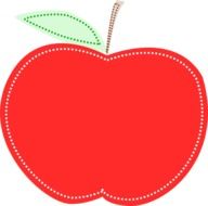 graphic image of a red apple