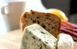 Different cheese and bread