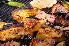 closeup photo of the barbecue