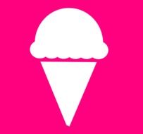 Cone of a cold sweet ice cream as an illustration