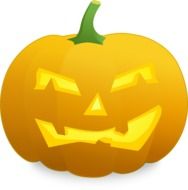 drawing of a pumpkin with slits for halloween