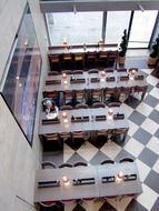 top view of the restaurant