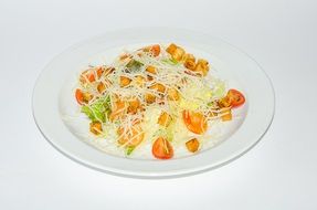 colorful salad on a white plate