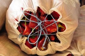 big bag of red peppers