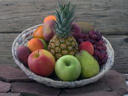 pineapple and other fruits as still life