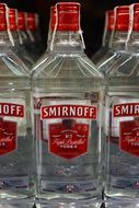 vodka smirnoff in clear bottle