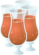 Beverages in glasses clipart