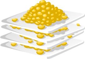sweet corn on the plates