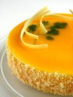 cake with orange icing